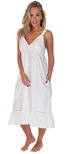 The 1 for U 100% Cotton Nightgown With Pockets - Julia- XXS - XXL