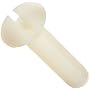 Nylon Machine Screw, Oval Head, Slotted Drive, M3-0.5, 6mm Length (Pack of 100)
