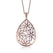 Rose Gold-Plated Floral Pendant with Chain