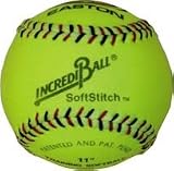 11 Incrediball Softstitch Softball (Yellow) - One Dozen