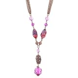 Artisan Amethyst Hues Y Style Necklace