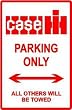 CASE PARKING sign * street tractor farm equip