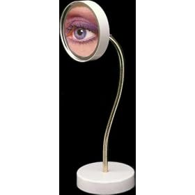 Magic Focus Mirrors Standing Vanity Model on a Flexible Arm, Black (4 1/4 inch diameter)