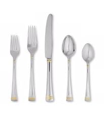 Lenox Federal Gold Stainless-Steel 5-Piece Place Setting, Service for 1