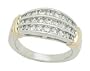Two-tone Triple Diamond Channel Ring