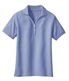 NEW Port Authority - Ladies 100% Pima Cotton Sport Shirt Blueberry-XXL