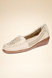 Footglove Original Leather Wide Fit Wedge Vented Loafers