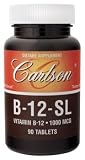 Carlson Laboratories - B-12 Sl, 1000 mcg, 90 sublingual tablets