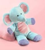 Noah's Ark Flat Plush Rattle-Elephant