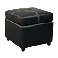 Emerson Storage Ottoman - Raven Black