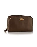 Gianfranco Ferre Bucaneve - Bronze Metallic Leather Zip Clutch w/Strap