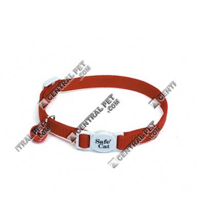 Coastal Pet Safe Cat Adjustable Breakaway Cat Collar with Bell (Red, 8-12 inch L)