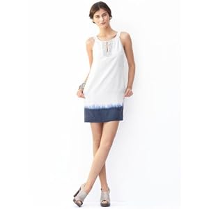 Buy Banana Republic Silk embroidered dip dye dress