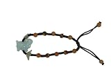 What Is Your Zodiac Sign? Special Birthday Gift - Sheep Zodiac Genuine Jade Bracelet Embellished with Jade Beads and Money Ingot for Money Luck Made with Brown Cord- Born In: 1943, 1955, 1967, 1979, 1991, 2003, 2015