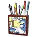 Rich Diesslins Funny Out to Lunch Cartoons - Giant Squid in the Sink - Tile Pen Holders-5 inch tile pen holder