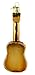 Old World Christmas 38010 Musical Instruments Glass Blown Ornaments for Christmas Tree Guitar, Glitter Brown