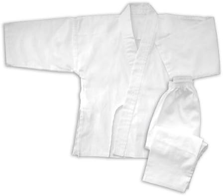 8oz Karate Uniform - White - White - 0