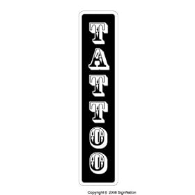TATTOO - Street Sign - new signs shop tattoos ink guns novelty road