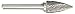 MA Ford 72201 3/16 Tree Shape Pointed End Miniature Carbide Bur SG-53 Double-cut