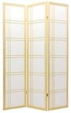 Unique Zen Design Cross Hatch - 6ft. Double Cross Double Lattice Japanese Privacy Screen Room Divider - 4 Sizes 4 Colors