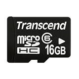 Transcend - Flash memory card ( microSDHC to SD adapter included ) - 16 GB - Class 6 - microSDHC