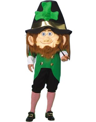 Mens 42-44 Leprechaun St Patricks Day Mascot Costume
