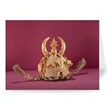 Asante helmet worn by officials, from Ghana.. - Greeting Card (Pack of 2) - 7x5 inch - Art247 - Standard Size - Pack Of 2