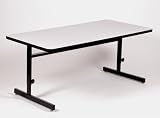 High Pressure Top 24 x 36 Adjustable Height Computer Station in Mahogany Finish By Correll