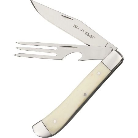 Sarge Knives SK-HOBOWB Bone Hobo Knife with 3-1/4-Inch Stainless Blade Sarge Knives SK-HOBOWB Bone Hobo Knife with 3-1/4-Inch Stainless Blade