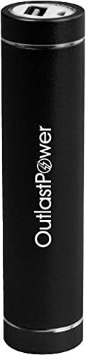Outlast Power External Battery Pack Life Saver Power Bank Compatible with All Mobile Devices 3000 mAh (Black)