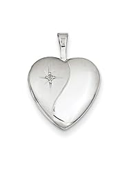 Sterling Silver 16mm D/C Heart Locket. Metal Wt- 2.4g
