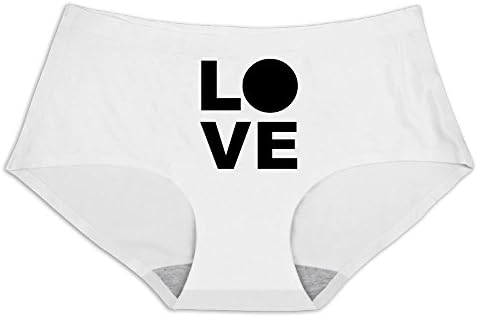 Shimile10 Women's LOVE-ball Hipsters Size M White