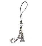 Two's Company Rhinestone Diamonte Initial Charm for Purse and Cell Phone