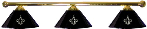 New Orleans Saints Pool Table Light - Brass Bar