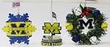 MICHIGAN WOLVERINES 3 PIECE CHRISTMAS ORNAMENT BOX SET