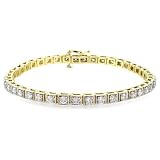 3 Carat Diamond 14K Straight Line Link Bracelet (3ctw, H-I, I1-I2)