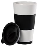 ijo On The GO 16-Ounce Porcelain Re-usable Travel mug, Silicon Sleeve