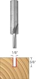 Freud 03-112 1/8-Inch Diameter by 3/8-Inch Single Flute Straight Router Bit with 1/4-Inch Shank