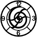 Giant 47.5 Inch Diameter Hand-crafted Tower Wall Clock (Arabic Quad Numerals, Optical Swirl Style)