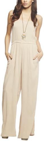 Wet Seal Women's Solid Gauze Jumpsuit M Doeskin