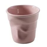 Revol Froisses 6.25 oz. Crumpled Cappuccino Tumbler, Light Pink