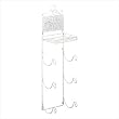 Floral Tiled Towel Rack