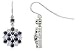 2 Carat White and Kanchanaburi Sapphire 14K White Gold Earrings