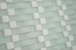 three-D Wave Series GLACIER FROST Mosaic Glass Tile with Tumbled White Marble Stone