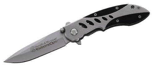 Smith and Wesson Extrem Ops, Stahl 440 A, Edelstahl-Heft, G-10-Einlagen, Gürtelclip
