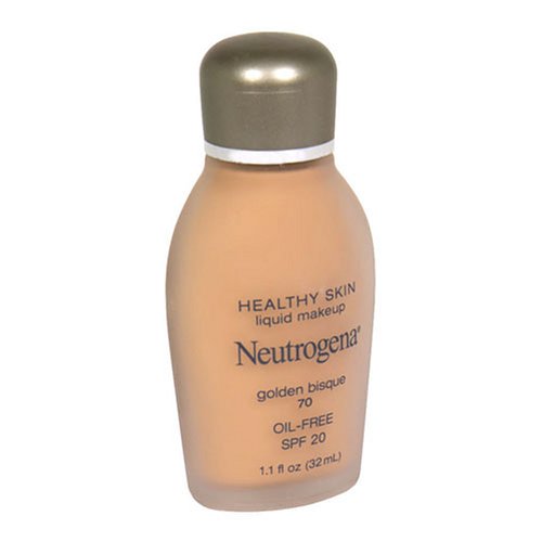 Neutrogena Healthy Skin Liquid Makeup, SPF 20, Golden Bisque 70, 1.1 Fl Oz (32 ml)