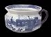 Chamber Pot White/Blue Porcelain, Delft Chamber Pot