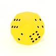 Opaque Pipped 10-sided Dice, Yellow with black