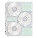 INNOVERA Two-Sided Disc Pages with Index Cards for Three-Ring Binder, Clear, 10 per Pack
