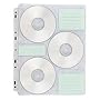 INNOVERA Two-Sided Disc Pages with Index Cards for Three-Ring Binder, Clear, 10 per Pack